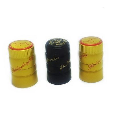 Roh Botol Atasan penyegelan Wiski Botol topi Warna Emas Hitam 33mmx53mm SGS