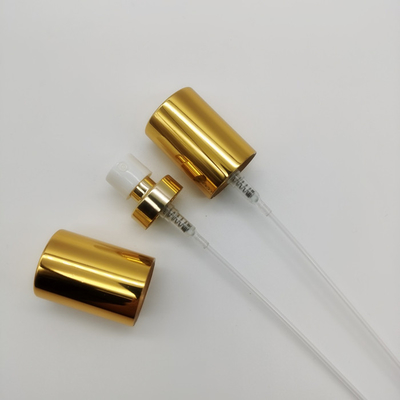 Pompa Semprot Halangan 18mm Pompa Semprot Botol Parfum Logam Emas Dengan Penutup Atas