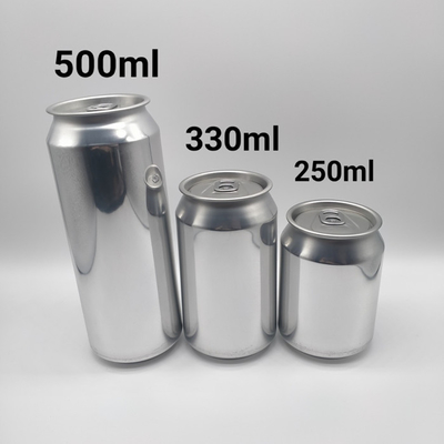Kaleng Minuman Aluminium 330 ml Minuman Ringan Kaleng Slim Dengan Cincin Tarik Terbuka Mudah